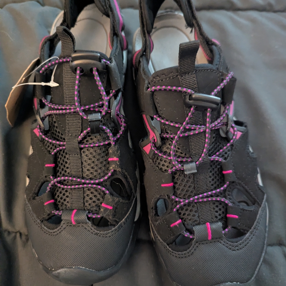 Stylish Black and Purple Mules